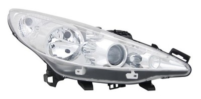 Scheinwerfer rechts für Peugeot 207 + CC H1 H7 Projektor + LWR Stellmotor