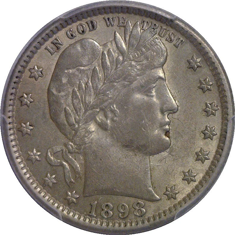 1898-O Barber Quarter   PCGS AU-55 - Image 2 of 3