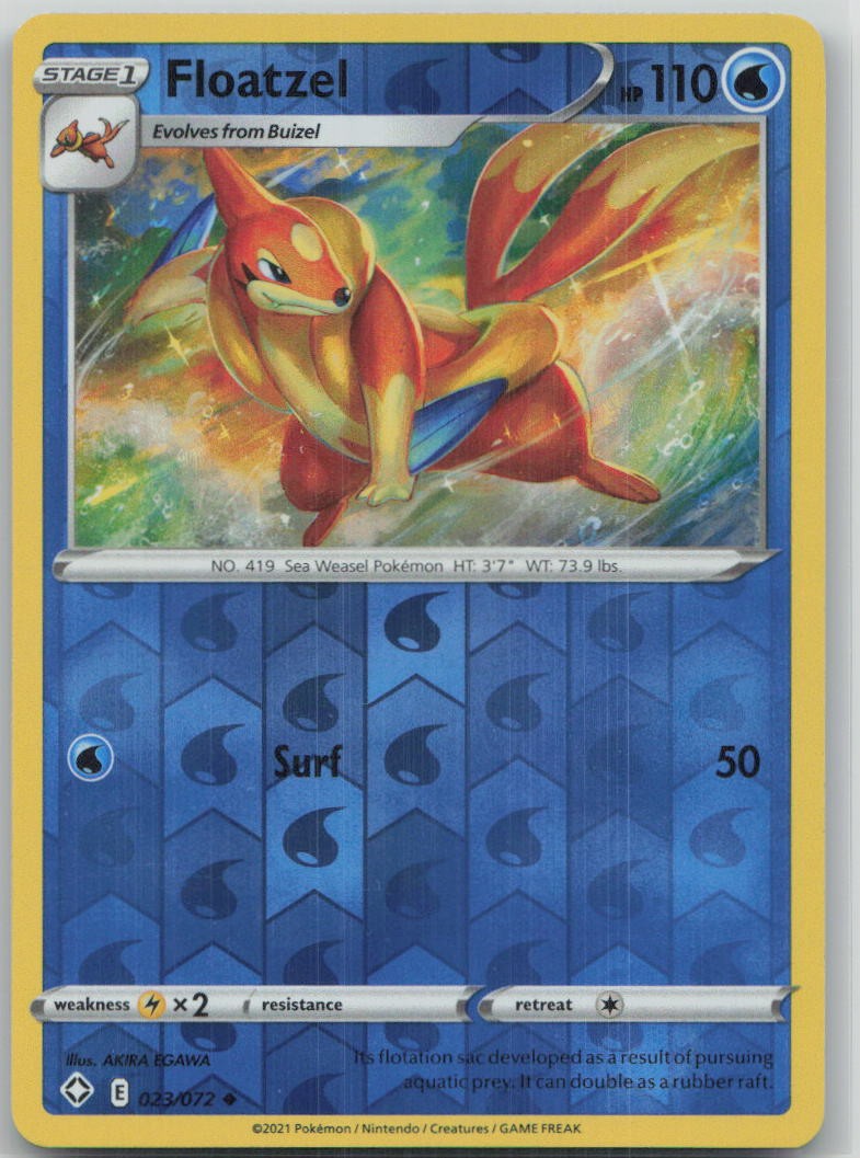 Floatzel 023/072 Shining Fates Reverse Holo Uncommon Pokemon HP