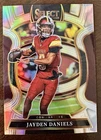 2025 Panini NFL Select #88 Jayden Daniels Silver Prizm Concourse Level