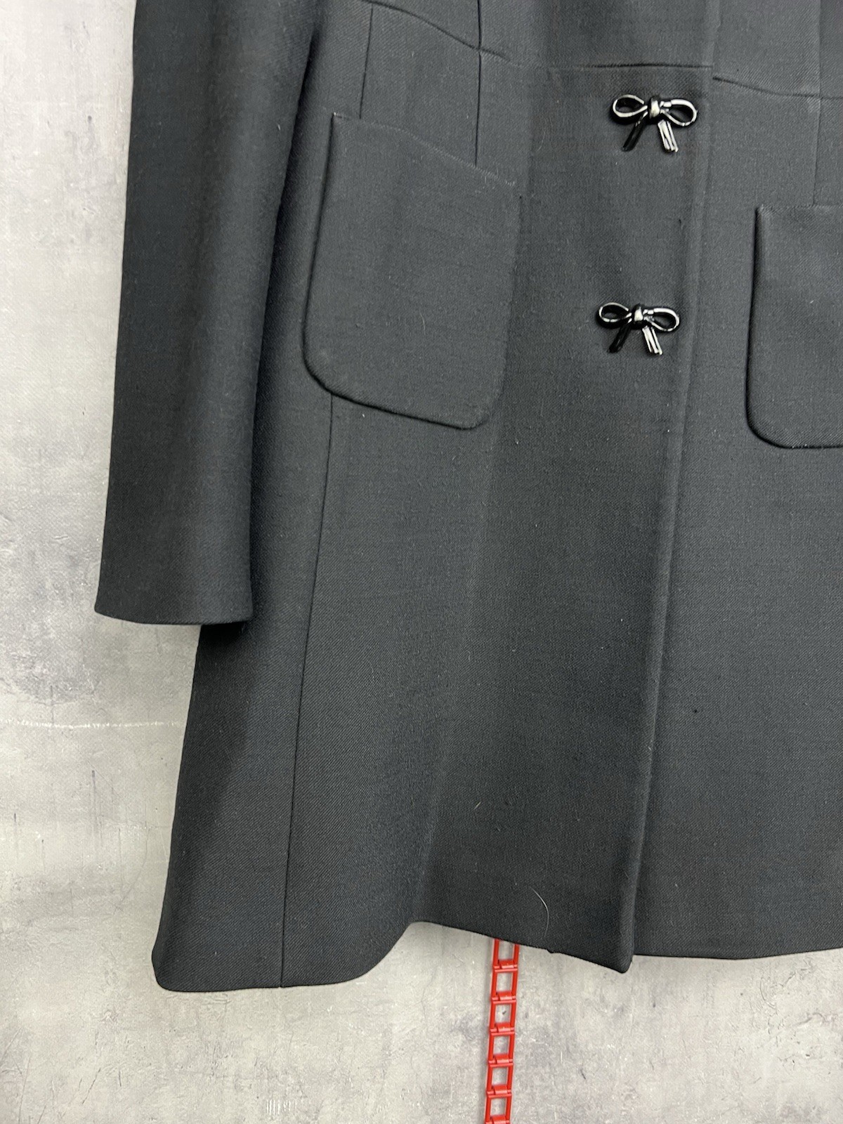 Red Valentino Black Wool Women’s Coat Size 44 thumbnail 4