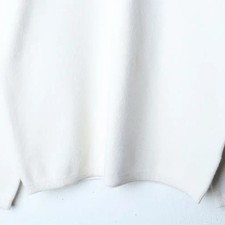 Kure Ivory Wool Unisex Knit Cream Sweater XL