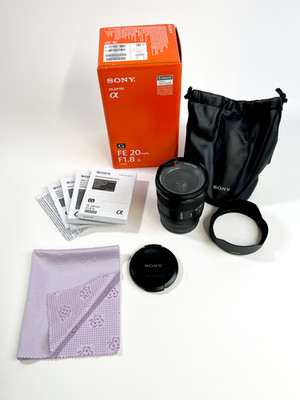 Sony FE 20mm f/1.8 G Series Wide Angle E-Mount Lens SEL20F18G w/Tiffen UV Filter