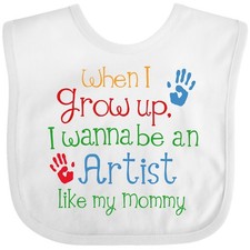 Inktastic Artist Like Mommy Baby Bib Art Clothing Cute Infant
