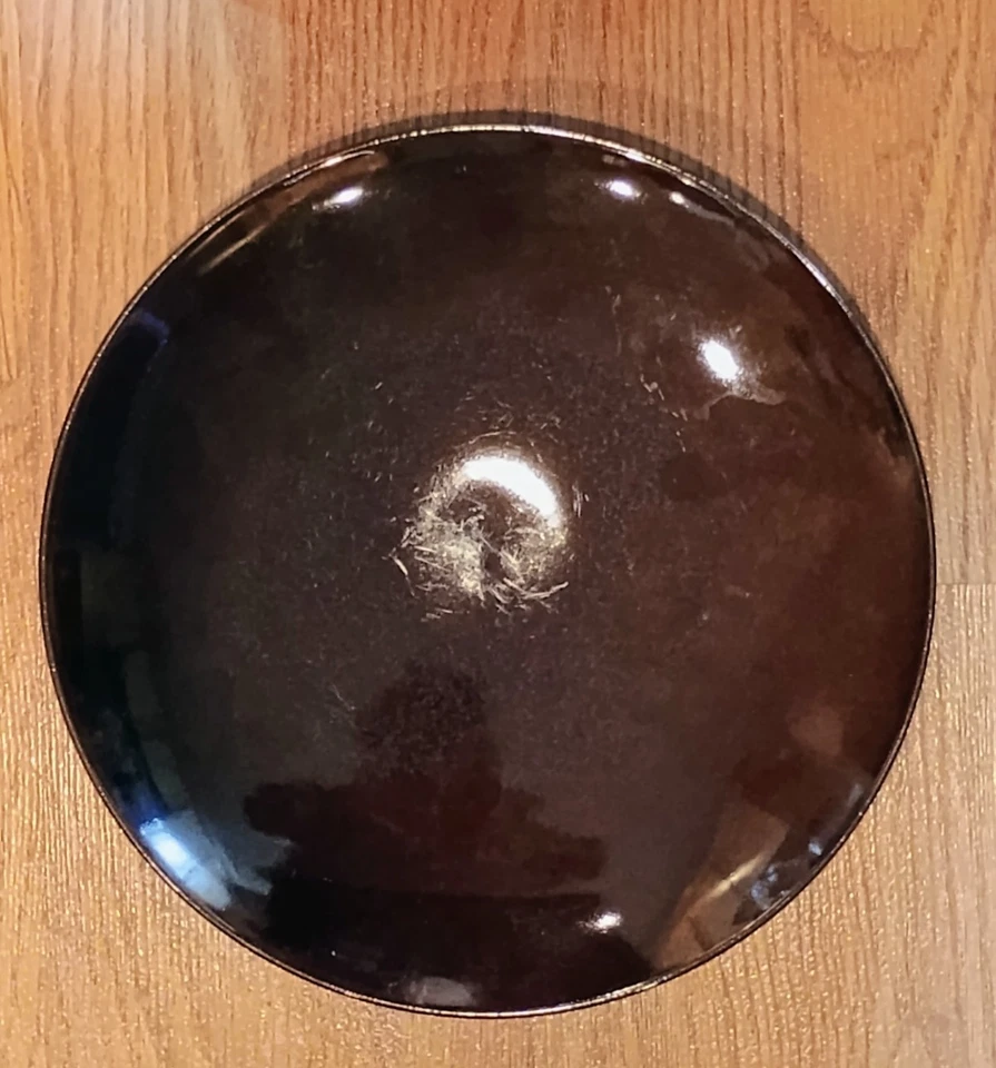 4 Crate & Barrel 11.25" Dinner & 3 Matching 8.5" Salad Plates Mahogany Brown - Image 3 of 4