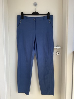 C&A CANDA Damen Stretch Hose 44 Blau Viskosemischung 