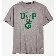 Polo Ralph Lauren Men's U of P R.L. 67 Graphic Heather Gray T-Shirt Classic Fit