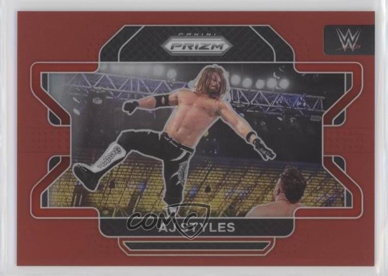 2022 Panini Prizm WWE Red Prizm 272/299 AJ Styles #7 1u6