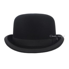 Men'S Wool Fedora Hats Women Felt Bowler Derby Hat