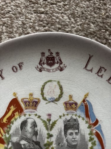 King Edward Vll Queen Alexandra Plate 1902 City Of Leeds Extremely Rare See Pics - Picture 13 of 24
