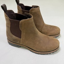 Chaco Fields Chelsea Waterproof Boots Womens Size 10.5 Brown Leather Slip On EUC