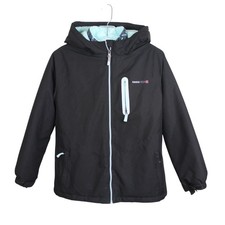 Swiss Tech Girls Black 3-in-1 Systems Jacket Sherpa Lined Hooded Coat Size 10/12