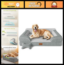 Extra Large Orthopedic Dog Bed with Cooling Gel Memory Foam, Waterproof  Washab