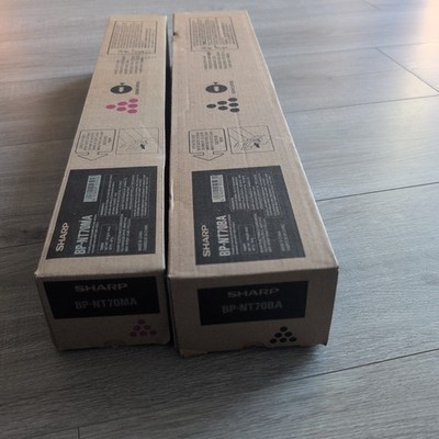 Set of 2 -Sharp BP-NT70MA & BP-NT70BA Toner Cartridge. Tarriff fees are extra. 