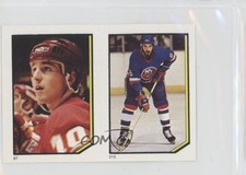 1986-87 O-Pee-Chee Album Stickers Dan Quinn Ken Morrow #87-215 0q3