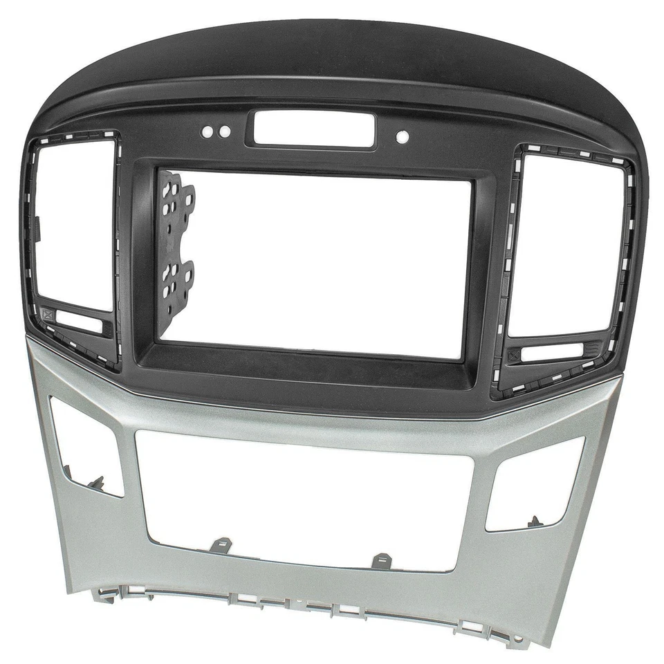Double cache radio DIN convient pour Hyundai H1 (TQ) Fz. avec montre via... - Photo 1/4