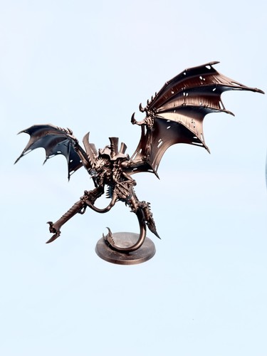 Warhammer 40K Tyranid Winged Hive Tyrant with Box Instructions, Black Undercoat