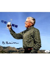 Bradford Parkinson signed 8x10 Photo Inventor of GPS JSA Authentication