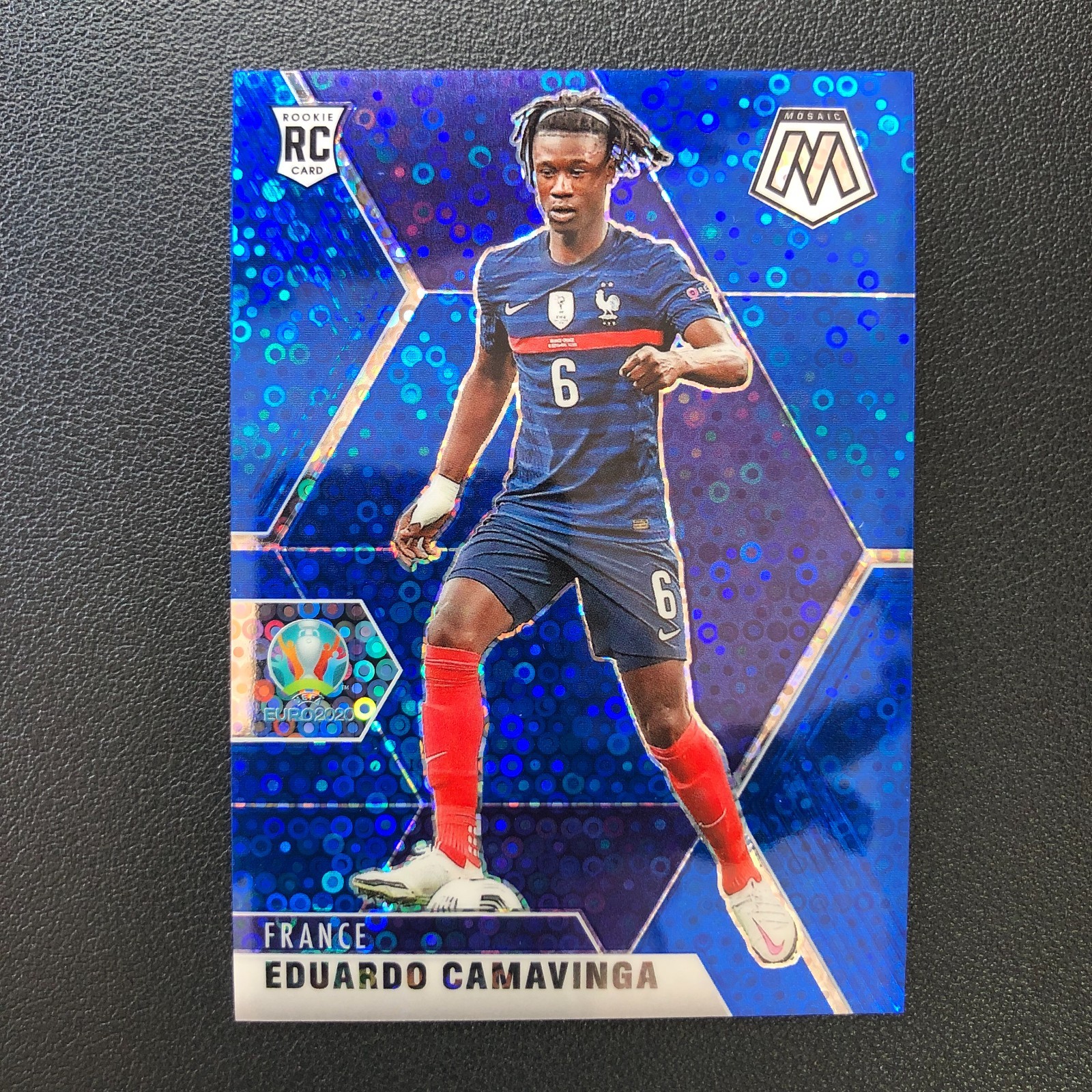 2021 Panini Mosaic UEFA Euro 2020 Eduardo Camavinga RC Blue Circles /99 France