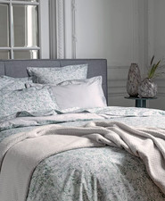 Anne De Solene Impression KING Pillow Sham - Floral - Green, Purple - NEW