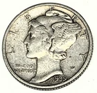 # C9378     U.S.   MERCURY   DIME    COIN ,   1939