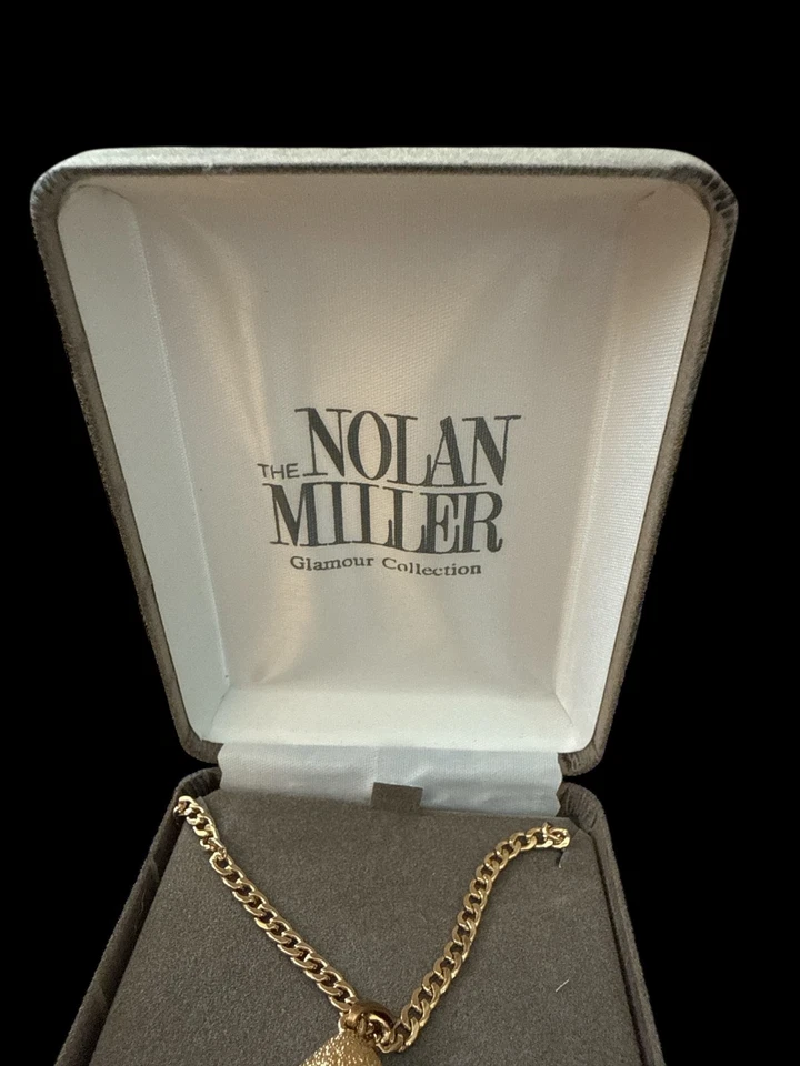 全新带盒 Nolan Miller Glamour 系列泪珠吊坠项链刻面浅蓝色 — 第 3/4 张图片