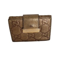 Gucci Guccissima Metallic Gold Leather 6 Ring Key Case Wallet 212098-497927