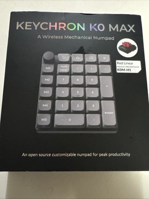 Keychron K0 Max Wireless Mechanical Numpad Red Linear Number Keypad K0M-H1