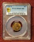 1942-S 1c Lincoln Wheat Cent Penny PCGS MS66+RD, Free Shipping