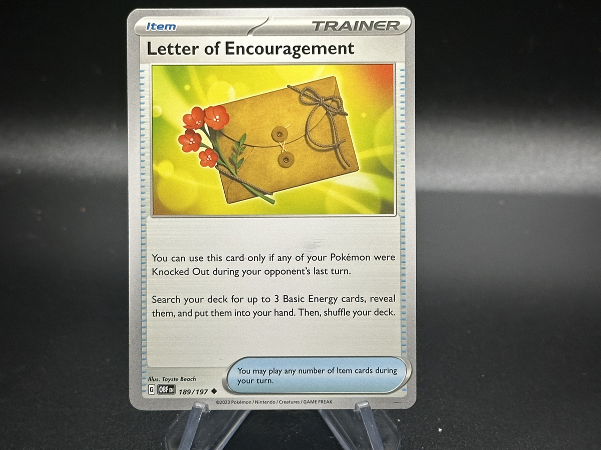 Letter of Encouragement - 189/197 Obsidian Flames - Pokémon TCG | eBay