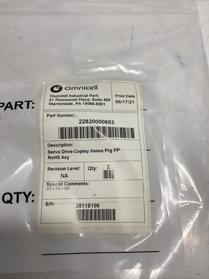 Xenus servo drive 22820000603 800-1687 O-099