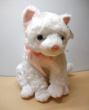 Vintage Ty Beanie Buddies Fancy The White Cat 10" 2003 MWMT Pristine New 