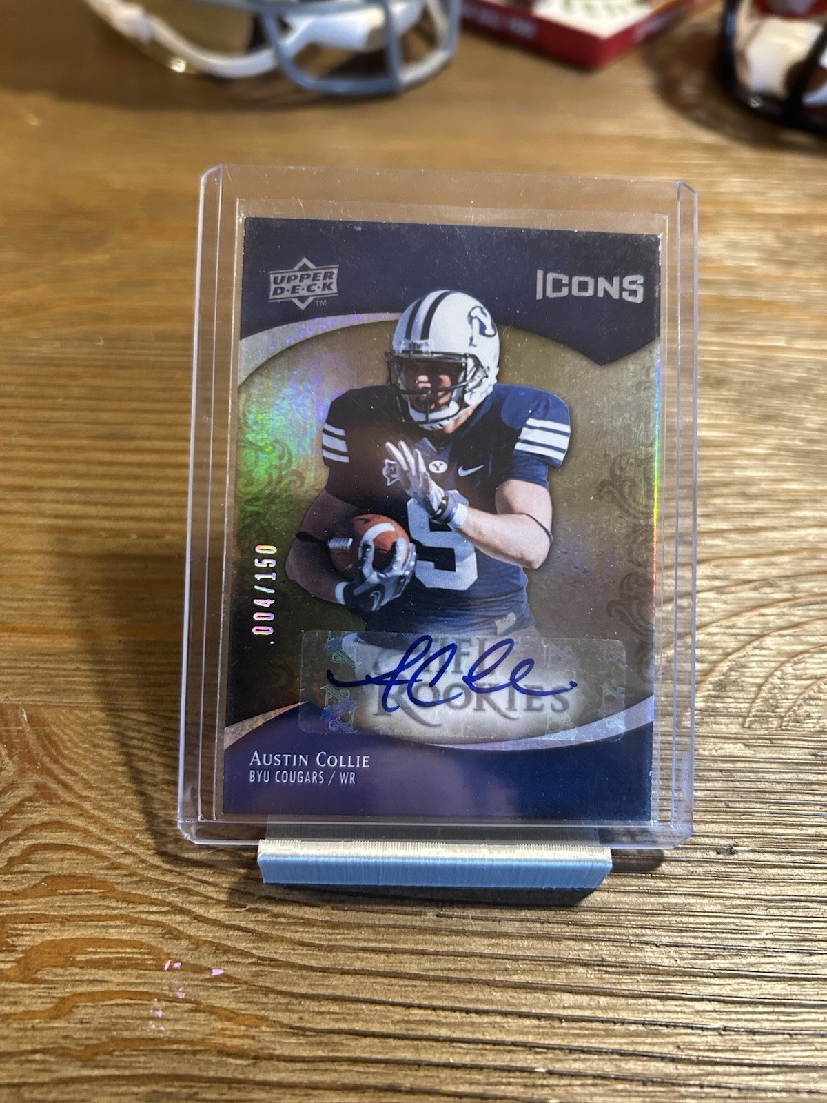 Austin Collie Upper Deck Icons #141 Autograph