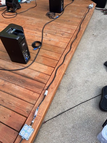 LIGHTED 12/3 EXTENSION CORD 10' w/METAL OUTLET DROP BOX STAGE POWER DISTRO STRIP - Picture 5 of 6