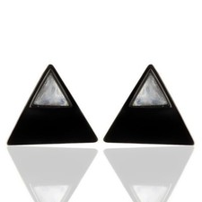 Rainbow Moonstone Gemstone Jewelry Black Rhodium 925 Sterling Silver Earrings