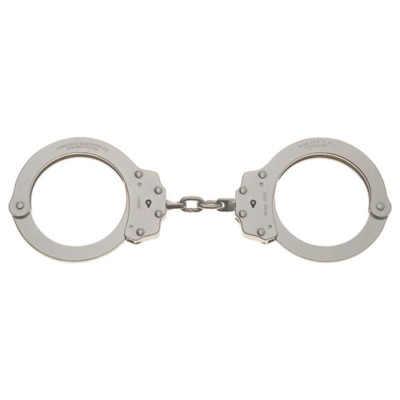 Peerless Model 702C Oversize Chain Link Handcuff - Nickel Finish