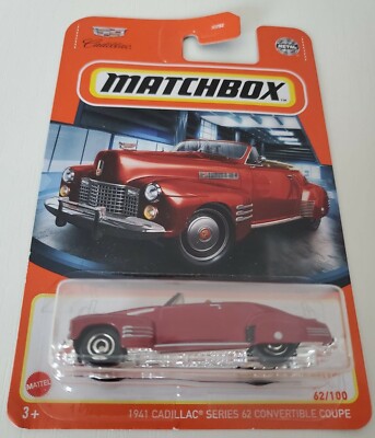 Matchbox 1941 Cadillac Series 62 Convertible Coupe Spielzeugauto Diecast 1:64 in Box