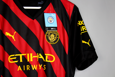 MANCHESTER CITY 2022 2023 AWAY FOOTBALL SHIRT JERSEY UCL #10