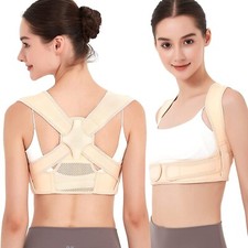 Adjustable Back Posture Corrector Back, Shoulder and Spine Pain Relief S/M