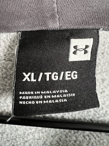 Under Armour Herren Hoodie Langarm Sweatshirt grau durchgehender Reißverschluss Größe XL - Bild 5 von 19