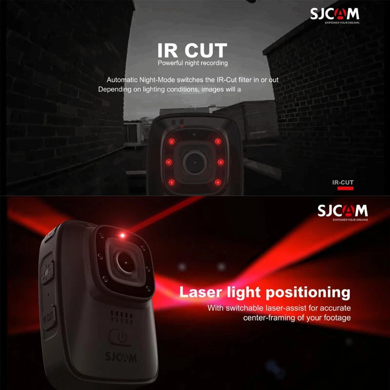 SJCAM A10 1296P Portable Body Camera Wearable Night Vision Sports DV Action Cam - Image 3 of 4