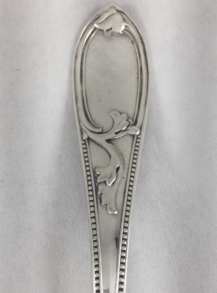 N. Harding Бостон, Массачусетс Монета Серебряный Модный Суп Ковш с Рифленой Чашей-моно'd - Изображение 2 из 4