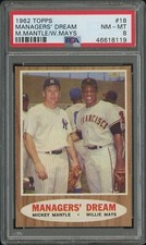 1962 Topps #18 Mantle Psa-8 . Managers Dream . High End-Fantastic Eye Both Sides