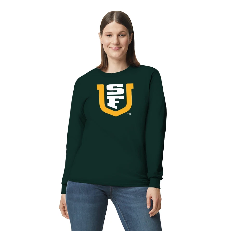 University of San Francisco Dons Primary Logo Long Sleeve T-Shirt - Forest - Image 4 of 4
