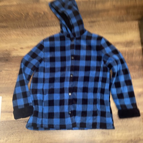 Cuddl Duds Fleece Hood Jacket Blue 