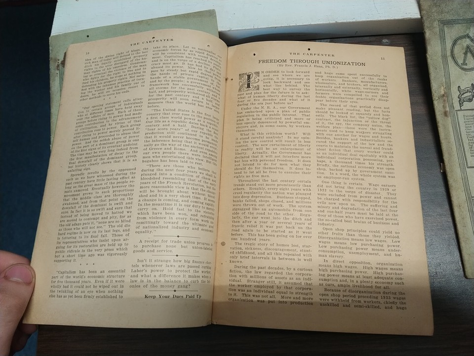 The Carpenter Lot 12 Vintage 1931 Wood Work Craft Tool Advertising