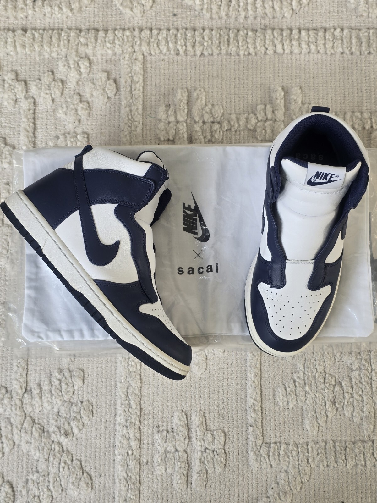 SACAI X NIKE Nike x Sacai Midnight Blue White High Dunks taglia 5 5