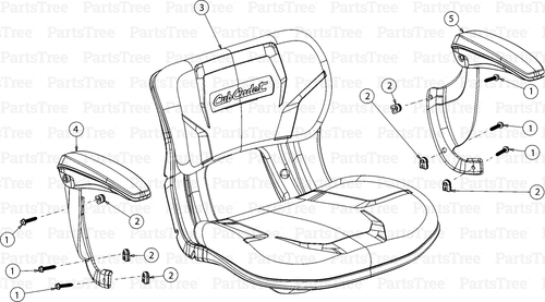 NEW OEM ARM REST KIT FOR CUB CADET XT1 XT2 ENDURO MOWER 735-05035 735-05035A - Picture 2 of 2