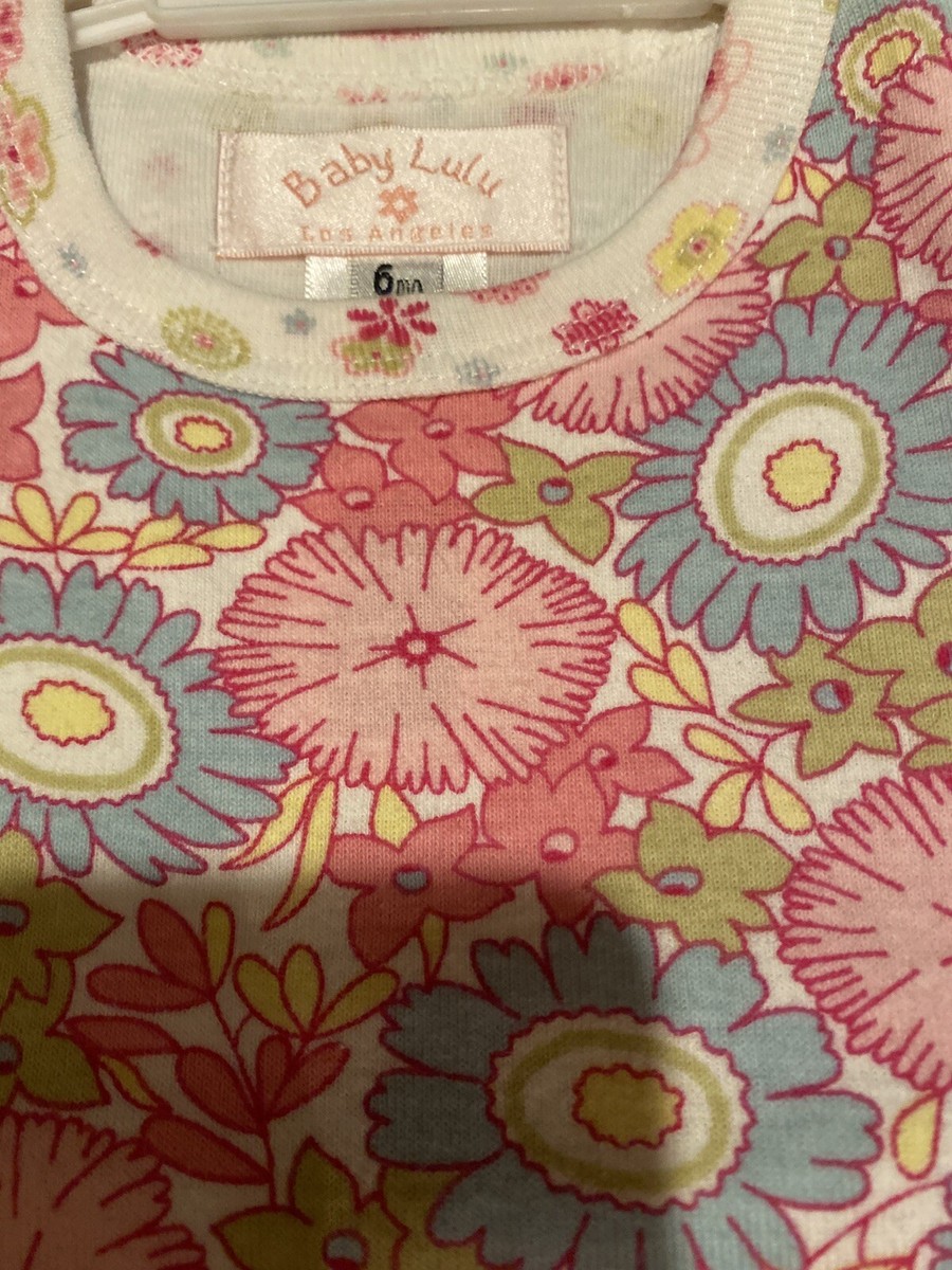 Vintage Girls 6m Months Baby Lulu Spring Daisy Flower Top & Pant
