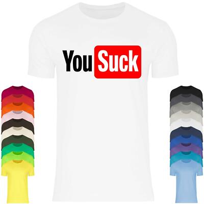 You Suck Logoparodie Nervensägen Beleidigung Menschenhasser Herren T-Shirt